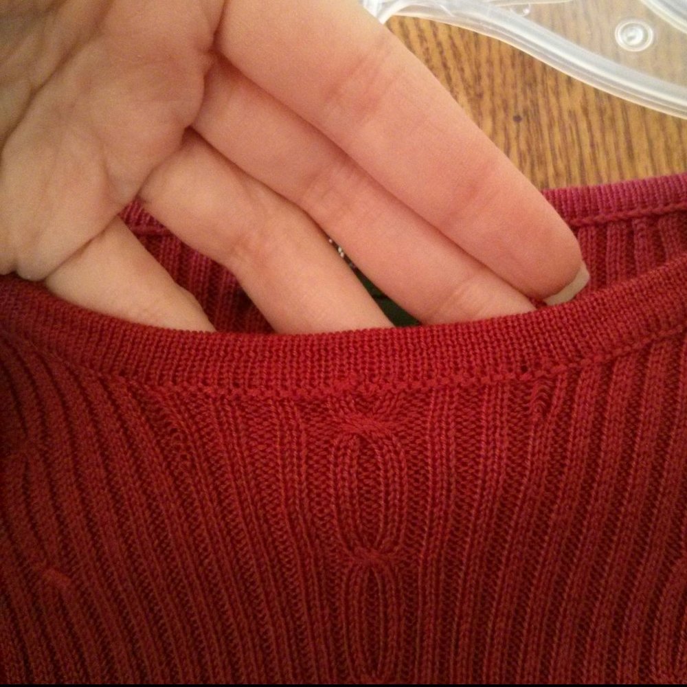 Red J Crew 100% Silk Twinset Size M Old Money Classic Preppy Academia Librarian - Picture 10 of 16